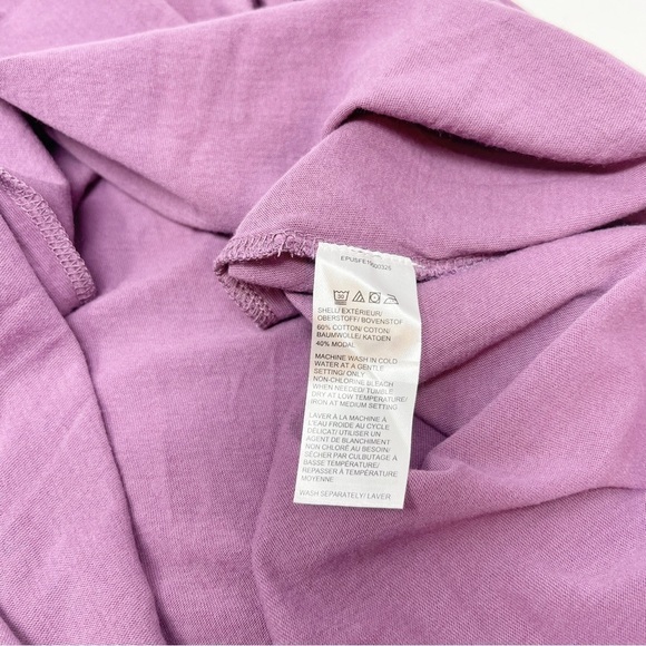 ASKYA LORD & TAYLOR Women’s Purple Scoop Neck Long Sleeve Tee Size Small - Picture 8 of 9